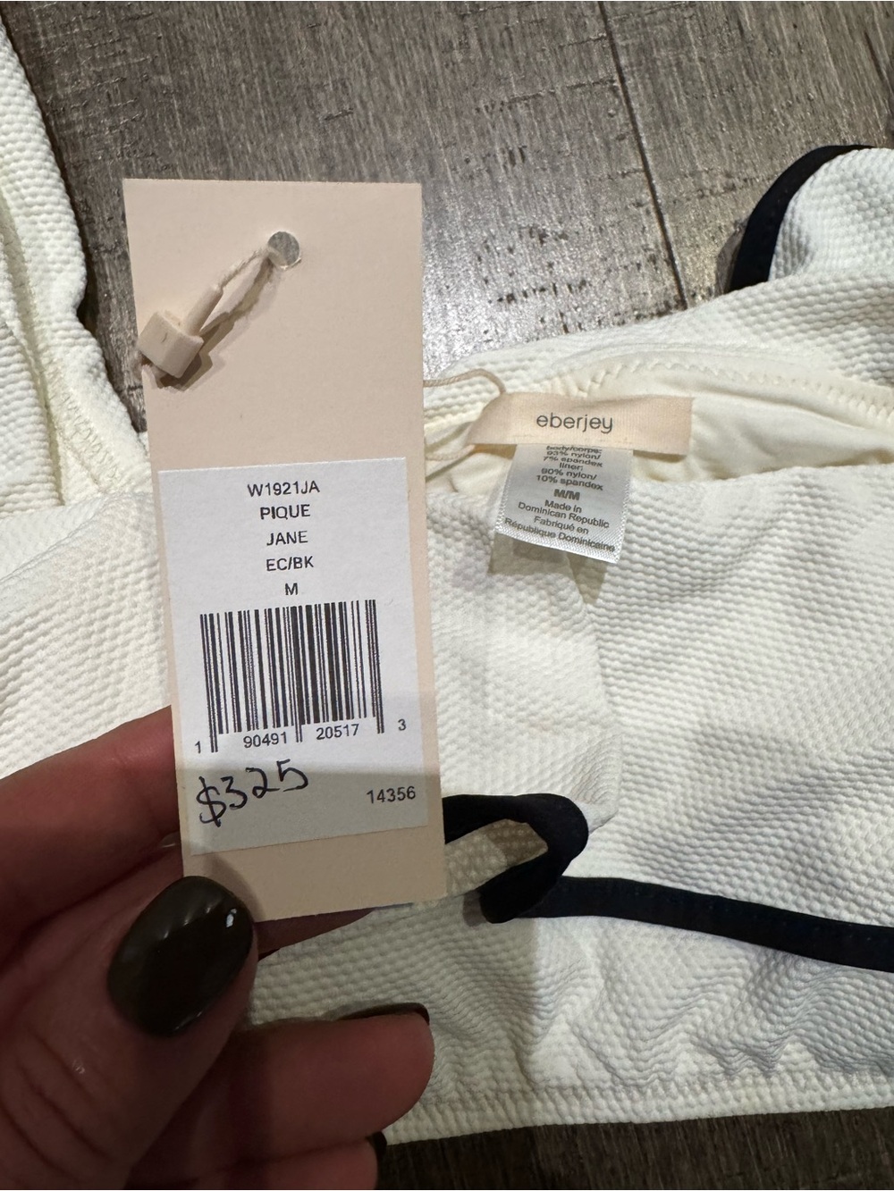 Eberjey White Bikini with Black Trim - Picture 5 of 5